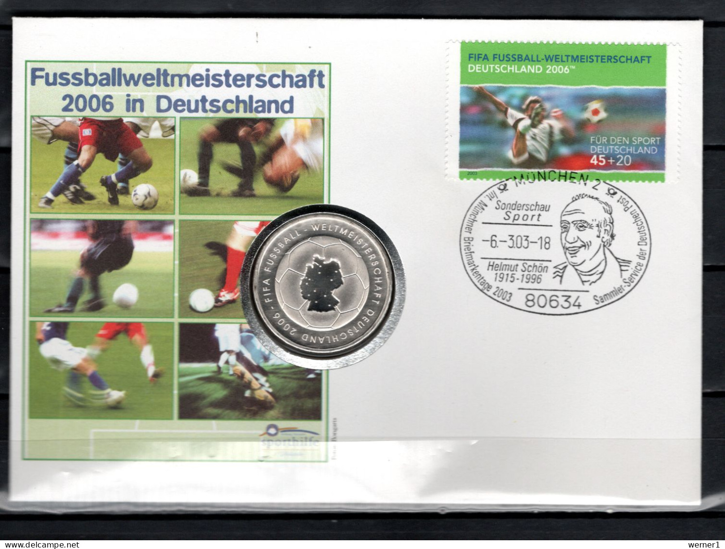 Germany 2003 Football Soccer World Cup Commemorative Numismatic Cover With 10 Euro Coin - 2006 – Duitsland