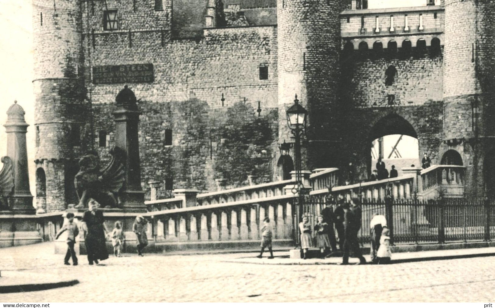 Antwerpen Anvers Le Steen 1910 Used Real Photo Postcard Sent To Riga Latvia Imperial Russia. Publ: Wilhelm Hoffmann - Antwerpen