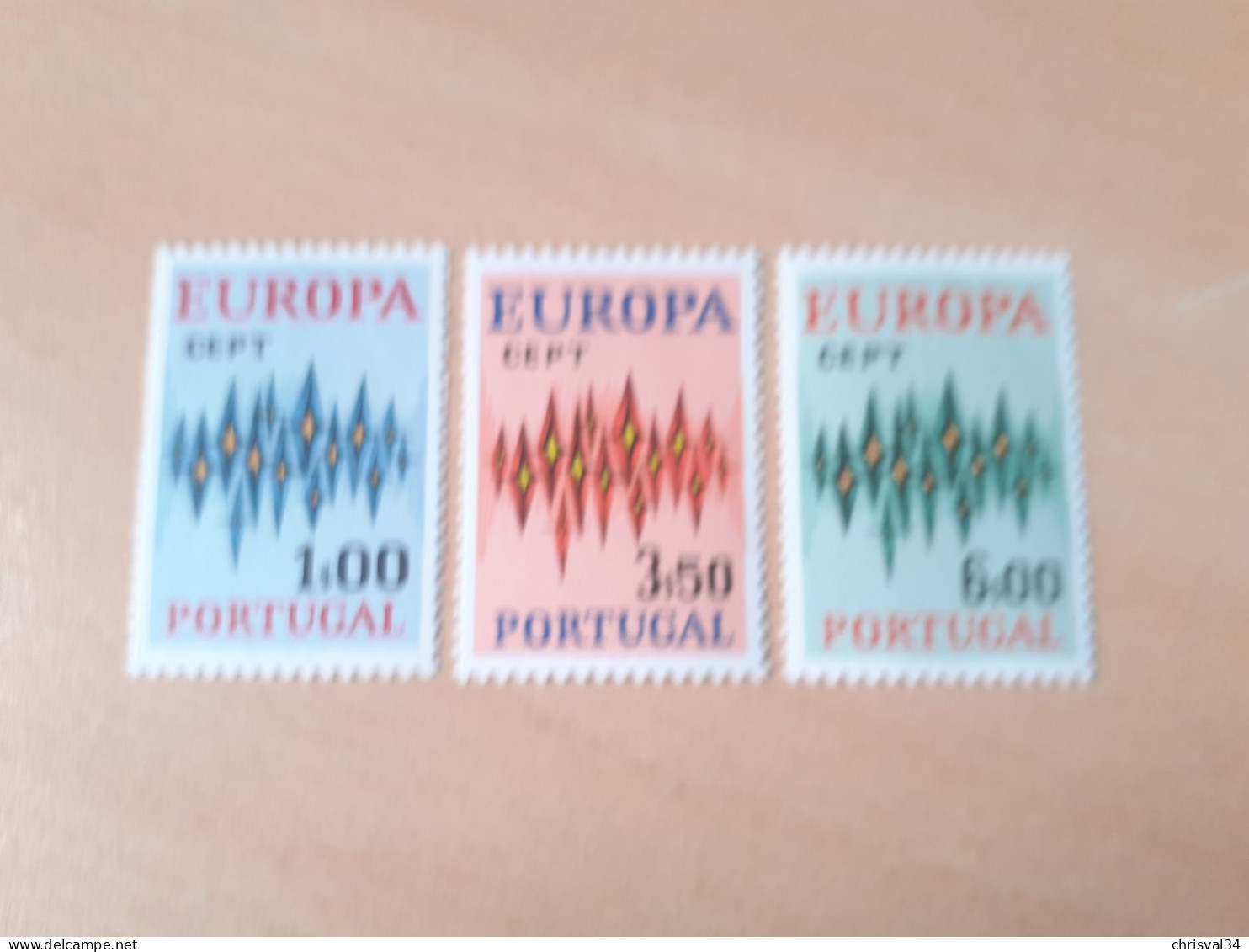 TIMBRES   PORTUGAL   EUROPA   1972   N  1150  A  1152   COTE  20,00  EUROS   NEUFS  LUXE** - 1972