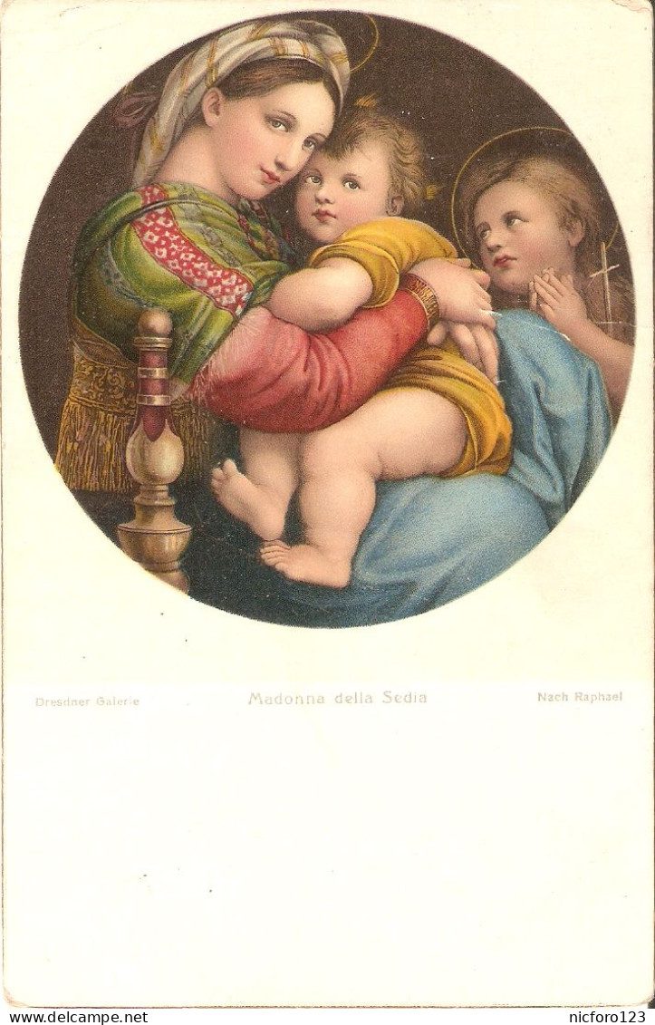 "Nach Raphael. Madonna Della Sedia ". Fine Art, Painting, Stengel Postcard # 29827A - Malerei & Gemälde