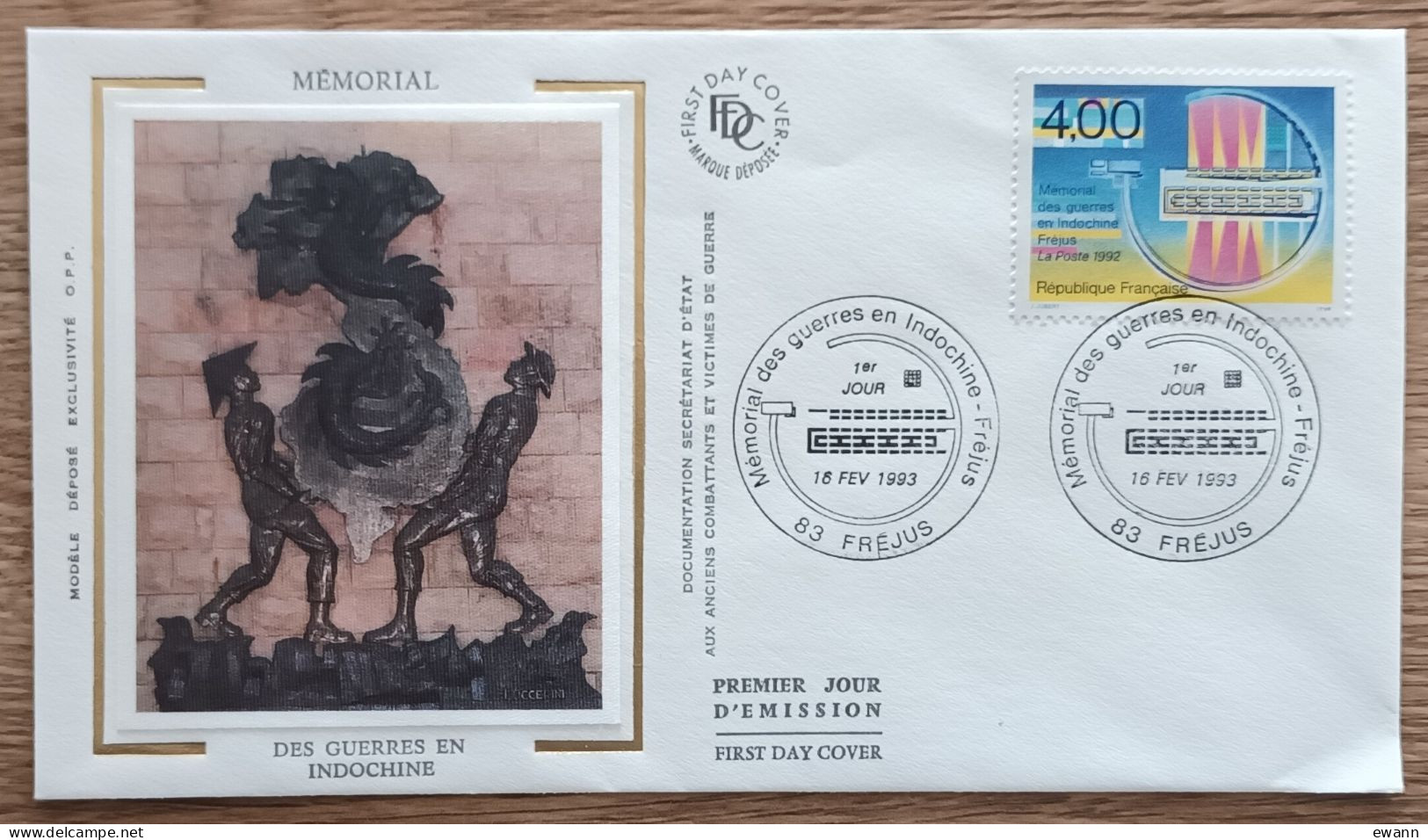 FDC 1993 - YT N°2791 - MEMORIAL DES GUERRES EN INDOCHINE - FREJUS - 1990-1999