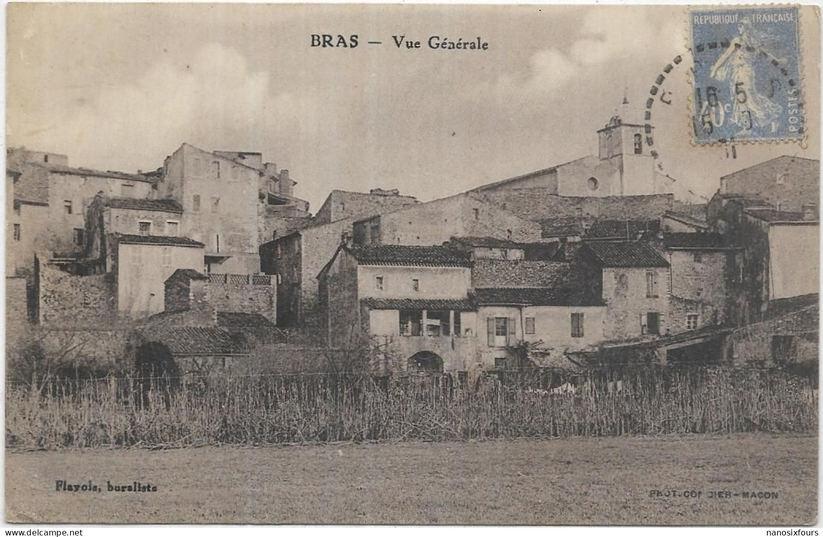 D 83.  BRAS.  VUE GENERALE. CARTE ECRITE - Other & Unclassified