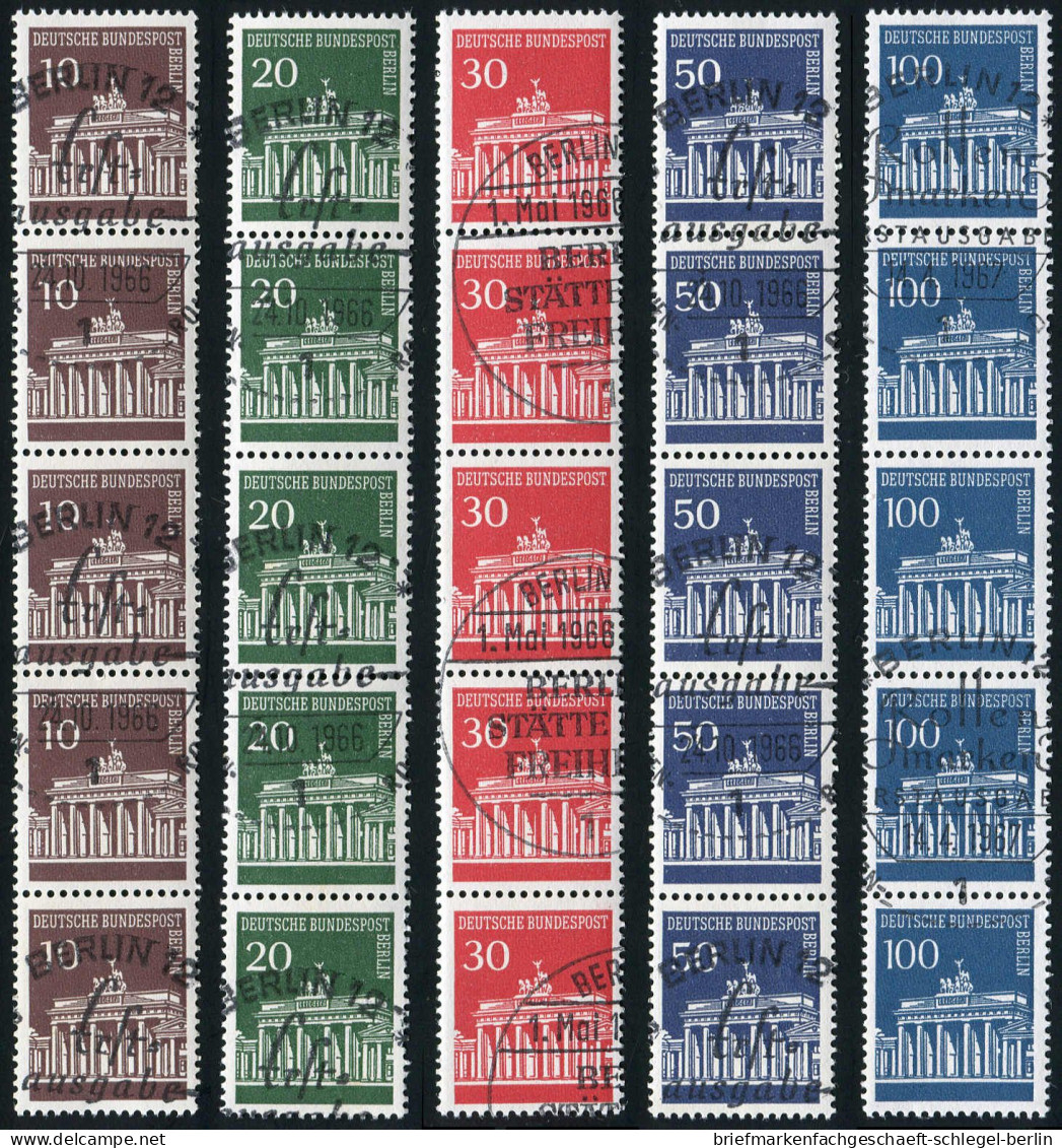 Berlin, 1966, 286-90 R, Gestempelt - Altri & Non Classificati