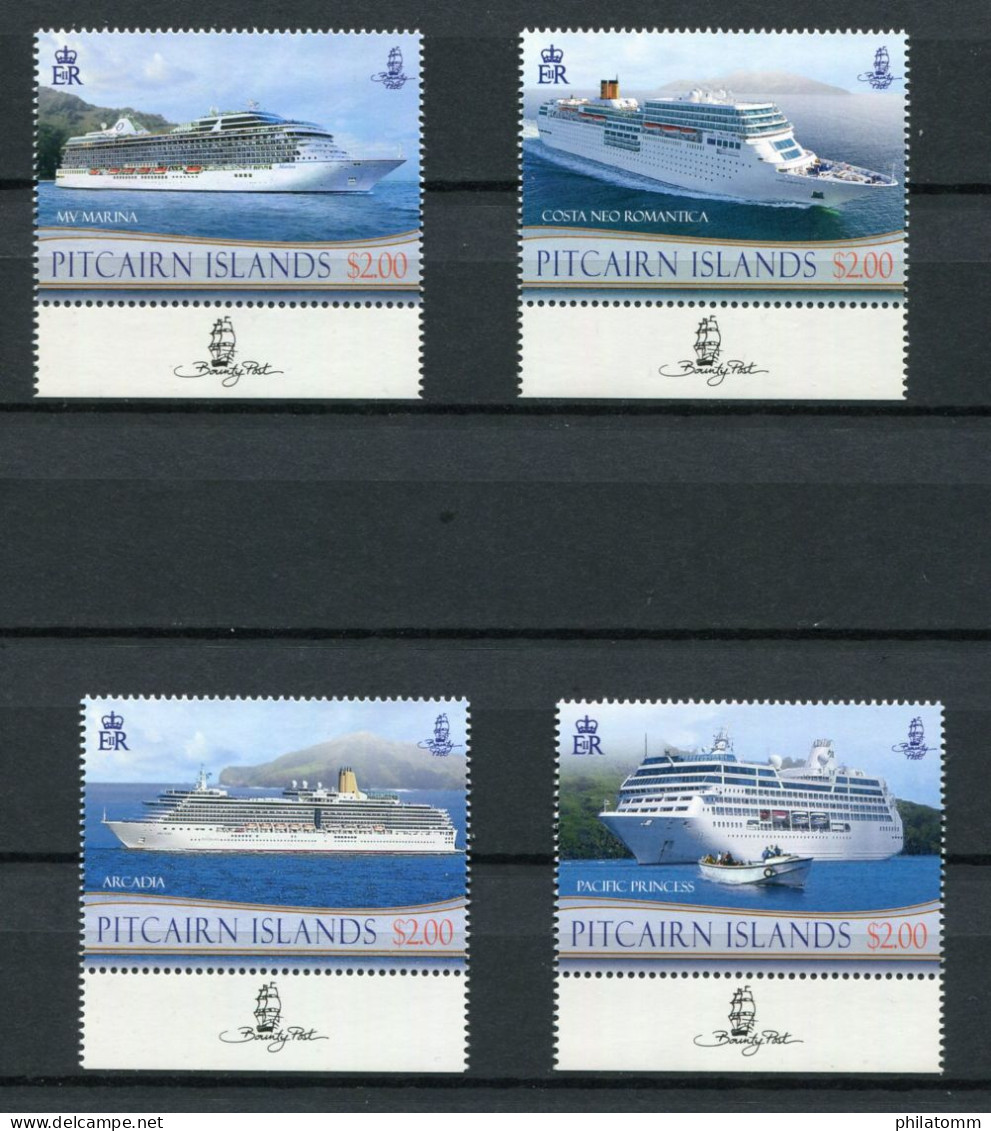 Pitcairn - Mi.Nr. 876 / 879 - "Kreuzfahrtschiffe" ** / MNH (aus Dem Jahr 2013) - Pitcairn Islands