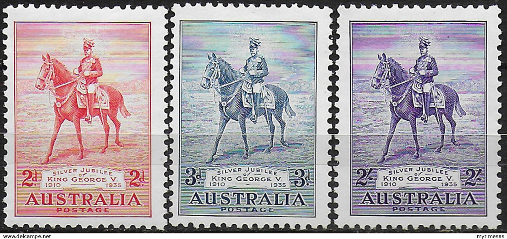 1935 Australia Silver Jubilee 3v. MNH SG N. 156/58 - Autres & Non Classés