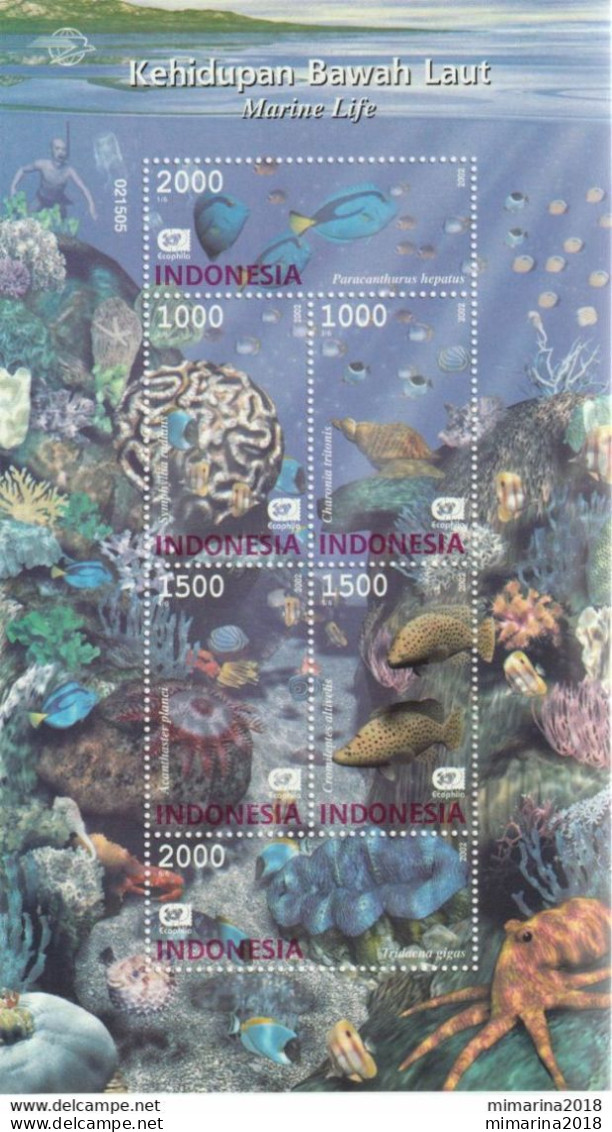 INDONESIA  2002  MNH  "MARINE LIFE" - Vie Marine