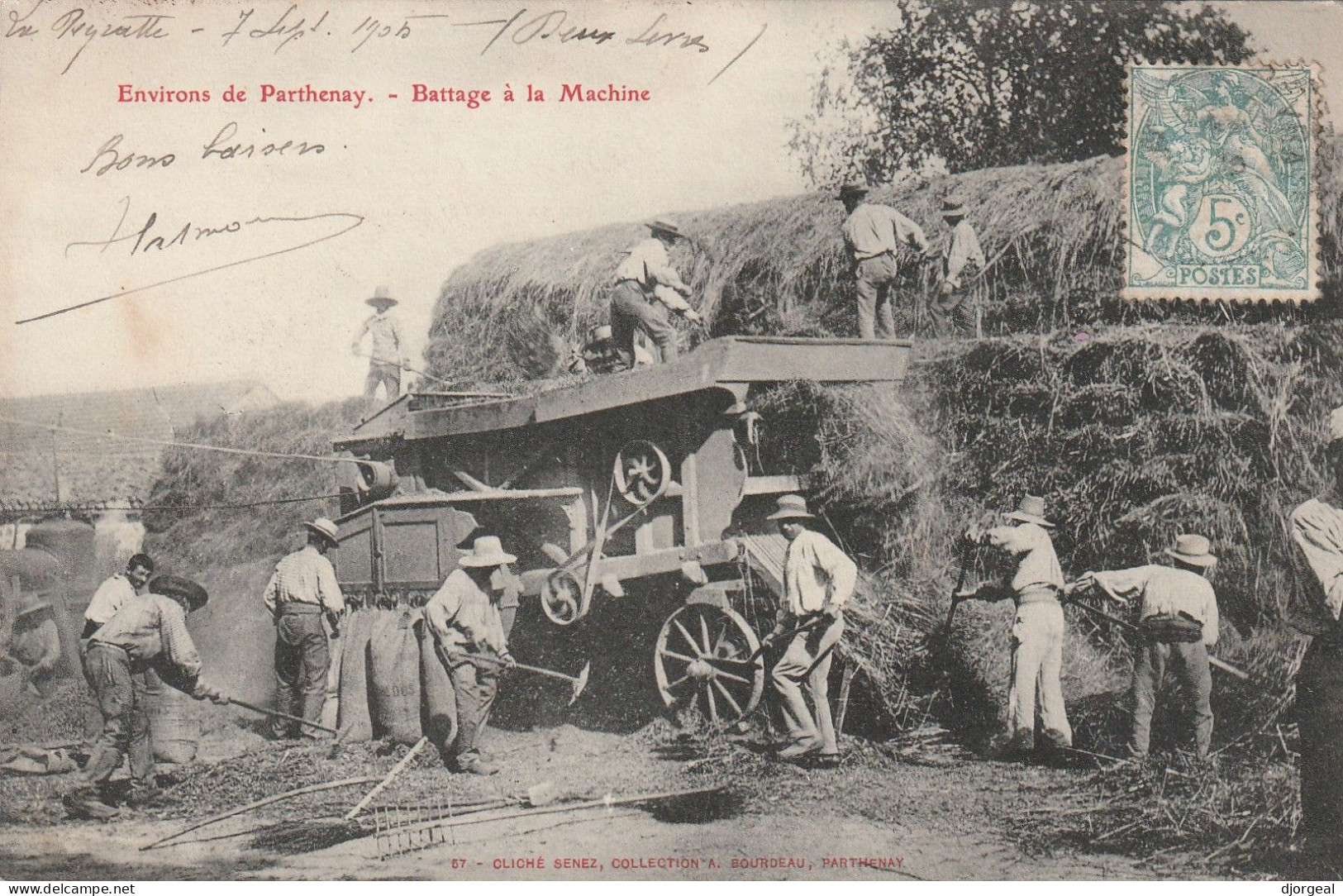 PARTHENAY ENVIRONS-79- BATTAGE à La MACHINE - Parthenay