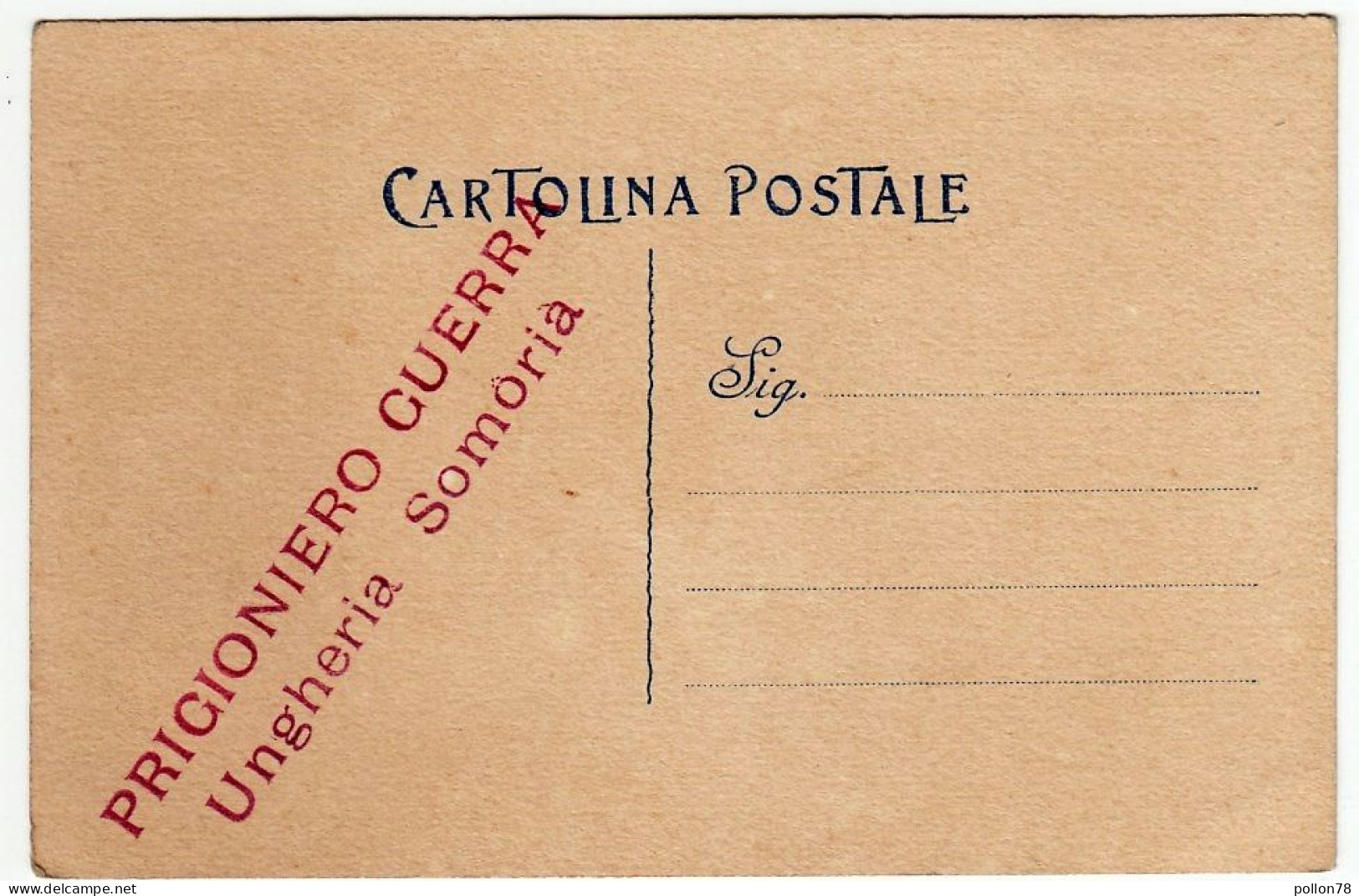 MILITARI - CARTOLINA POSTALE - PRIGIONIERO DI GUERRA - UNGHERIA - SOMORIA' - Equipment