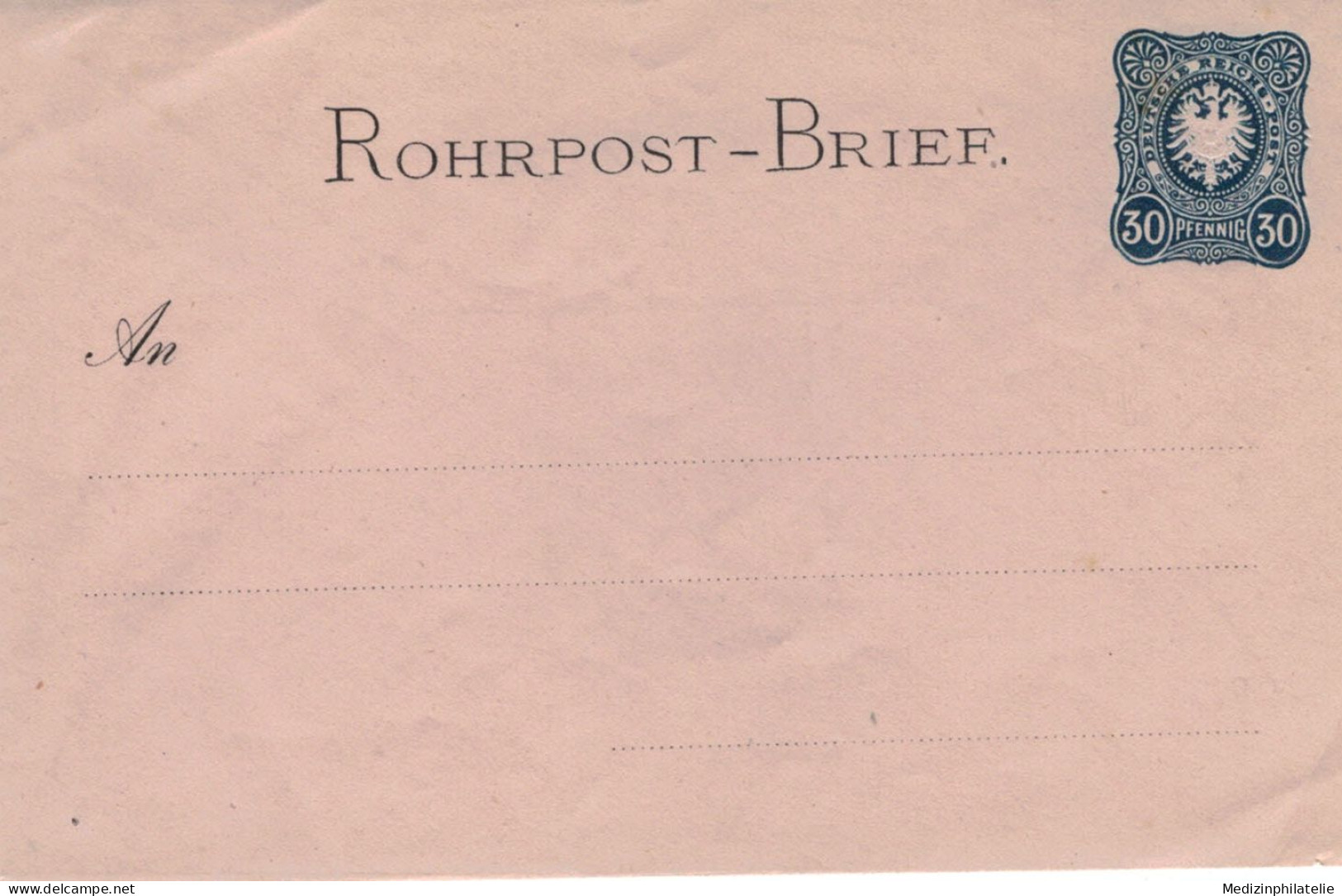 Rohrpost-Brief 30 Pf. Adler In Ellipse - Ungebraucht - Briefe