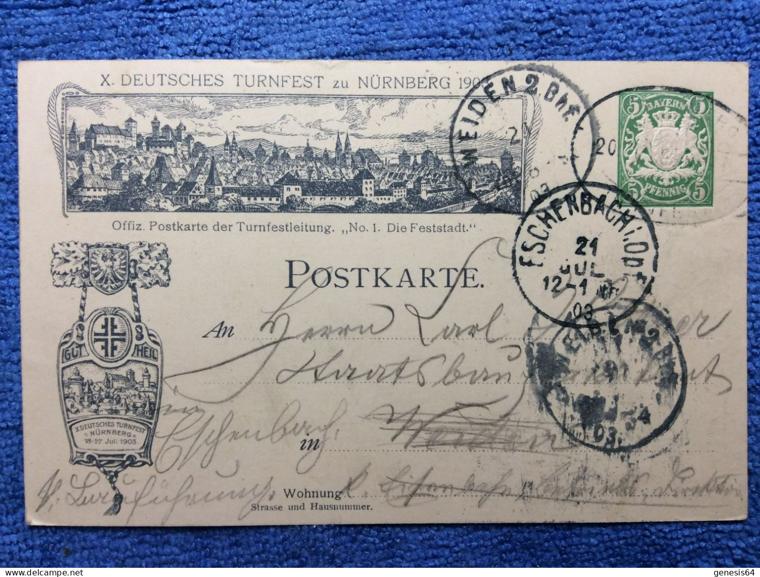 Altdeutschland Bayern. PP 15 C56/01 (1ZKPVT020) - Enteros Postales