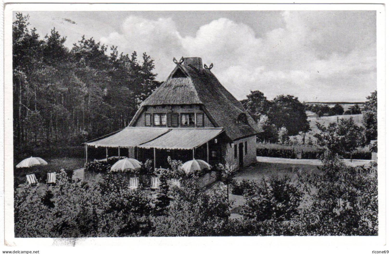 Restaurant Waldhaus Gudow I. Lbg., 1951 Gebr. Sw-Mehrbild-AK. - Autres & Non Classés