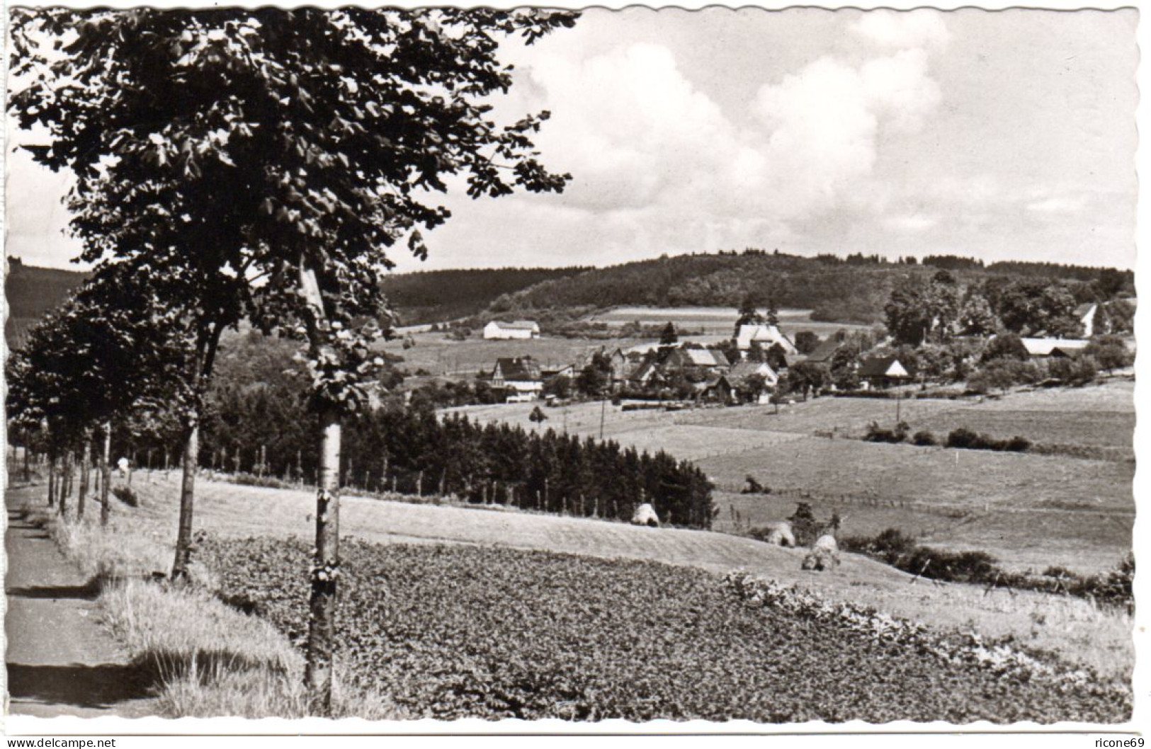 BRD 1955, Landpost Stempel 21b VARSTE über Altenhudem Auf Sw-AK M. 10 Pf. - Sonstige & Ohne Zuordnung