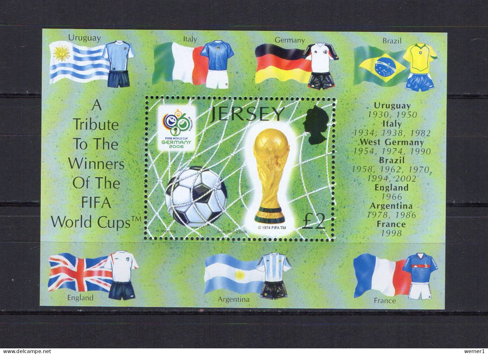 Jersey 2006 Football Soccer World Cup S/s MNH - 2006 – Alemania