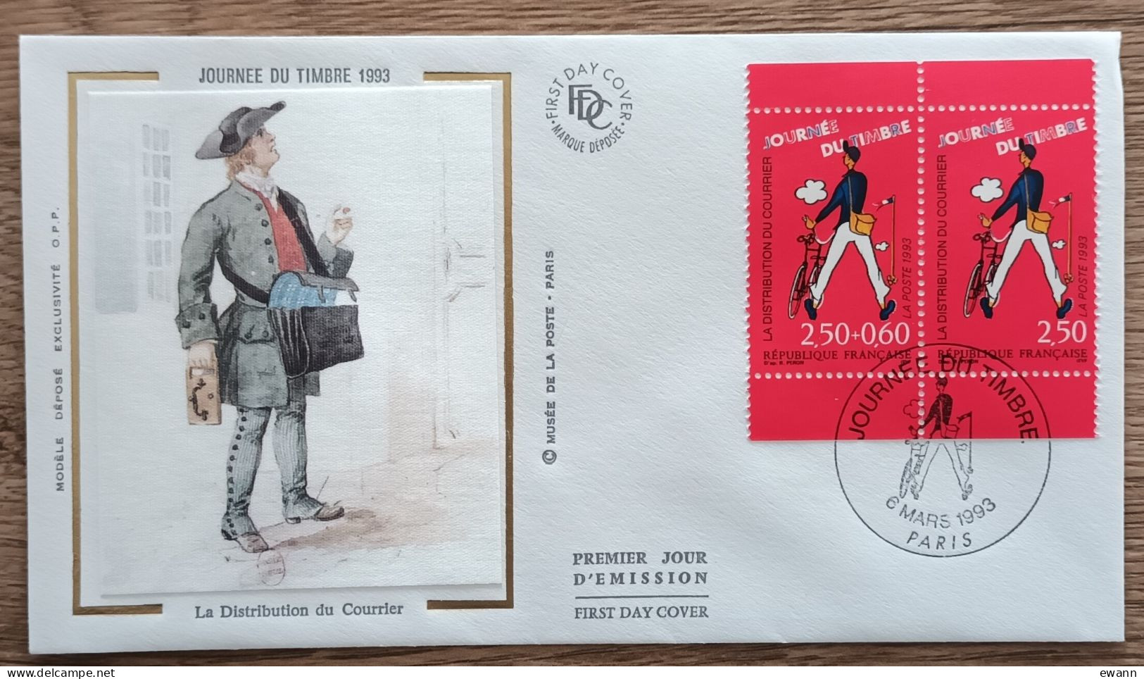 FDC 1993 - YT N°P2793A - JOURNEE DU TIMBRE - PARIS - 1990-1999