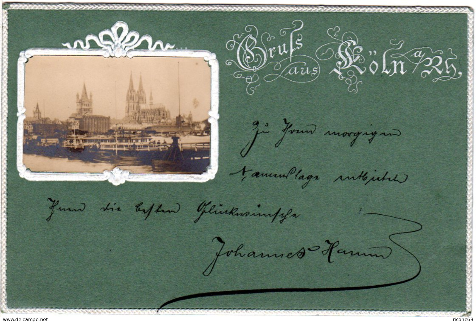 Gruss Aus Köln, Attraktive, 1901 M. 2 Pf. Germania Reichspost Gebr. Präge-AK - Autres & Non Classés