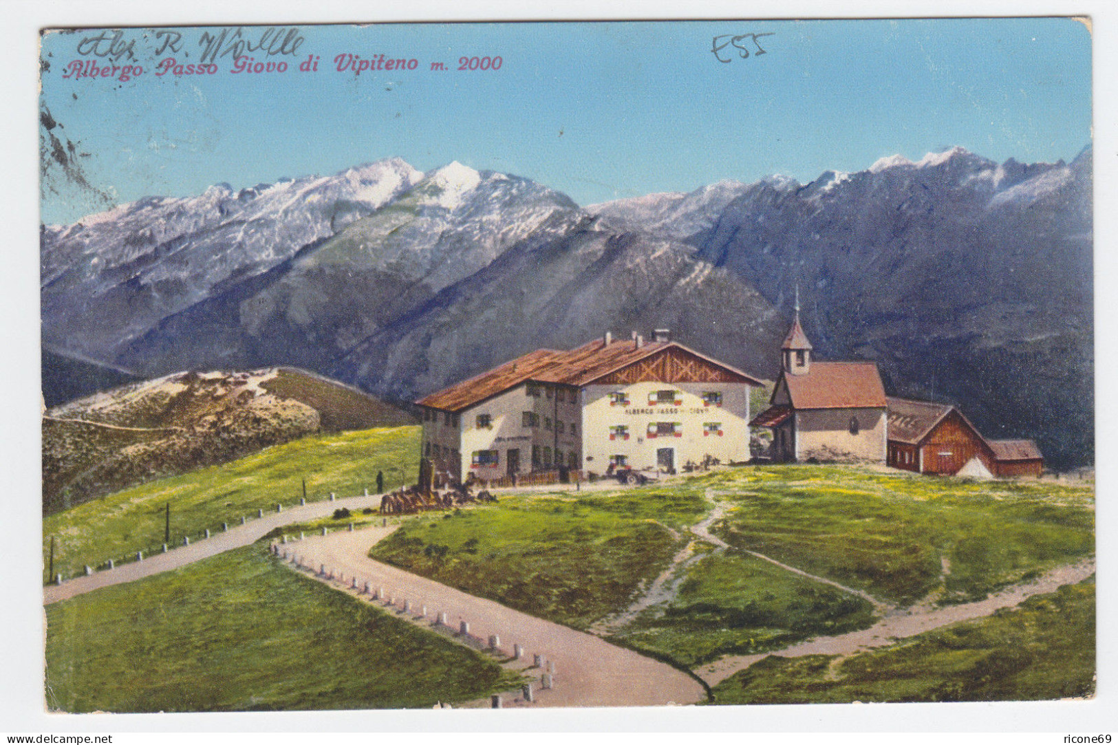 Italien, Südtirol, Albergo Passo Giovo Di Vipiteno, Sterzing Gebr. Farb AK. #175 - Sonstige & Ohne Zuordnung