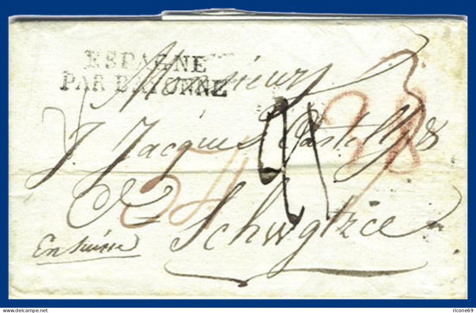 Spanien 1818, Früher Brief V. Madrid In Die Schweiz #S132 - Lettres & Documents