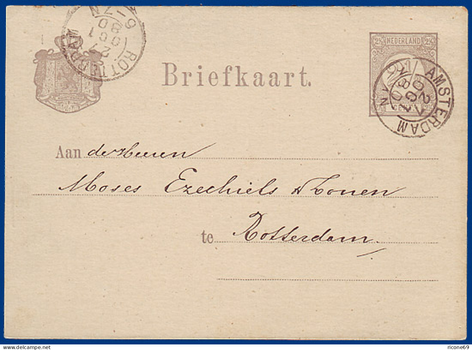 NL, P 8bI, Geuzendam 8 Ba, Gebr. 1880 V. Amsterdam. #S681 - Other & Unclassified