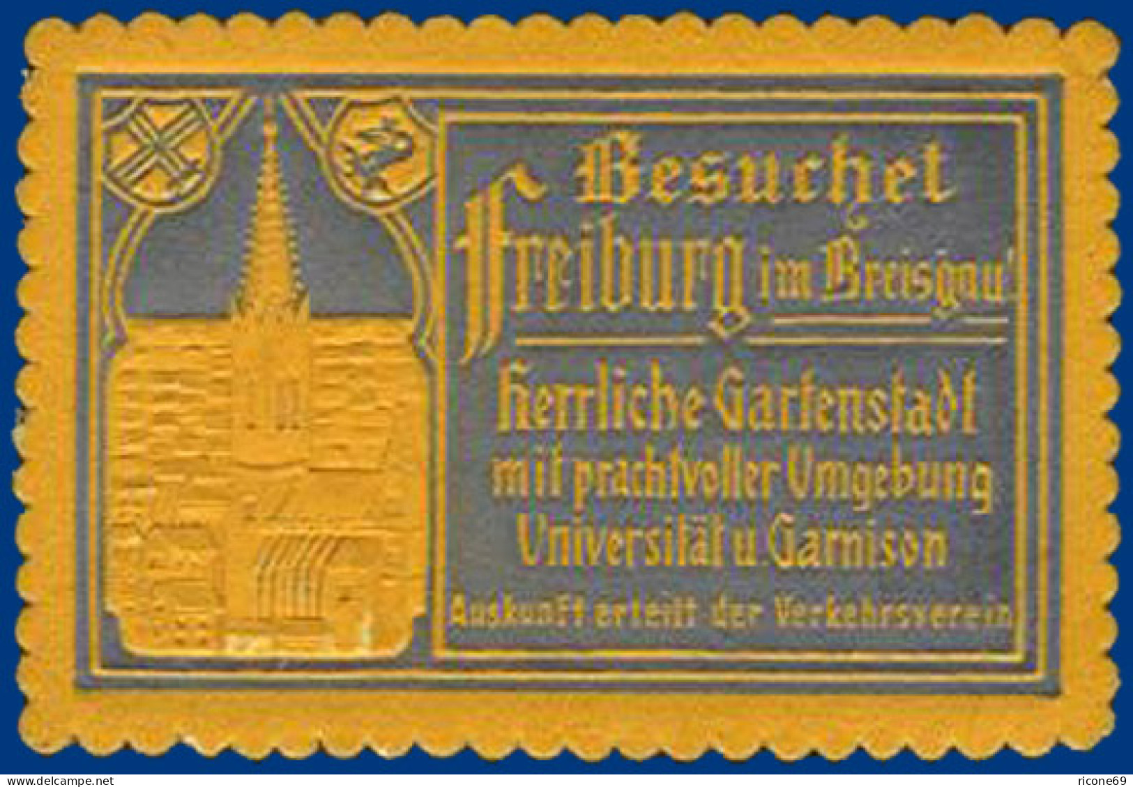 Alte Vignette Besuchet Freiburg Im Breisgau #S373 - Andere & Zonder Classificatie