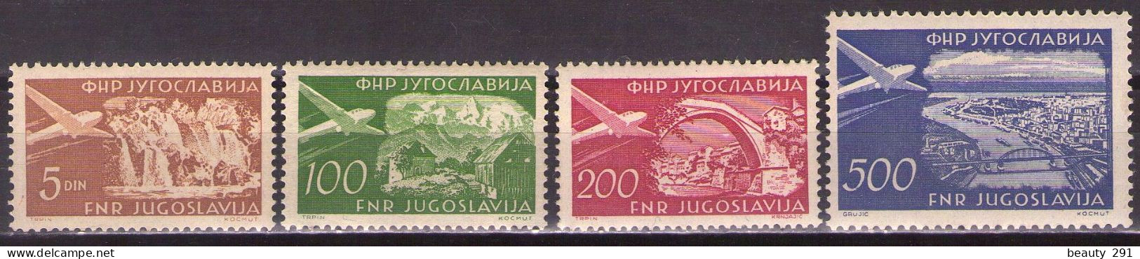 Yugoslavia 1951 - Airmail - Mi 689-692 - MNH**VF - Neufs