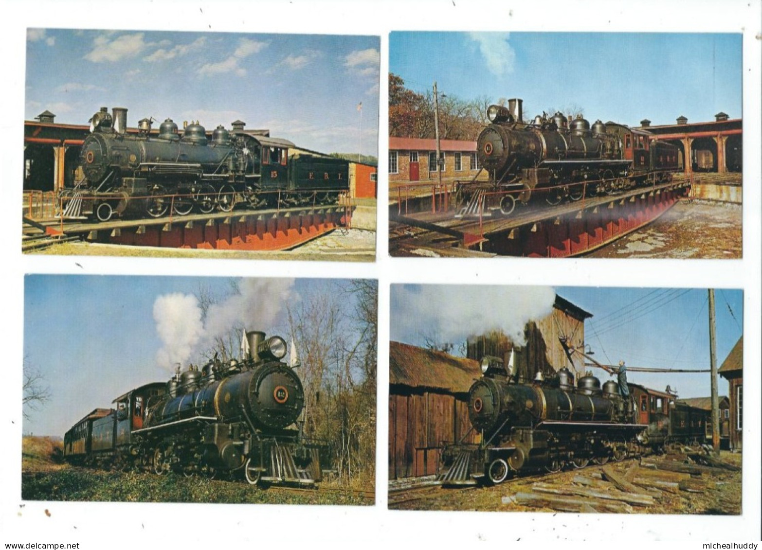 4 POSTCARDS U.S.A.NARROW GUAGE RAILWAY  EAST BROAD TOP RAILROAD - Treinen