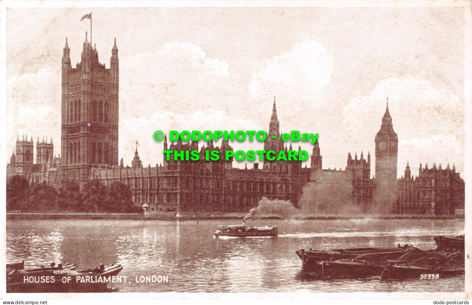 R537673 Houses Of Parliament. London. 98998. Photo Brown. Valentines - Other & Unclassified