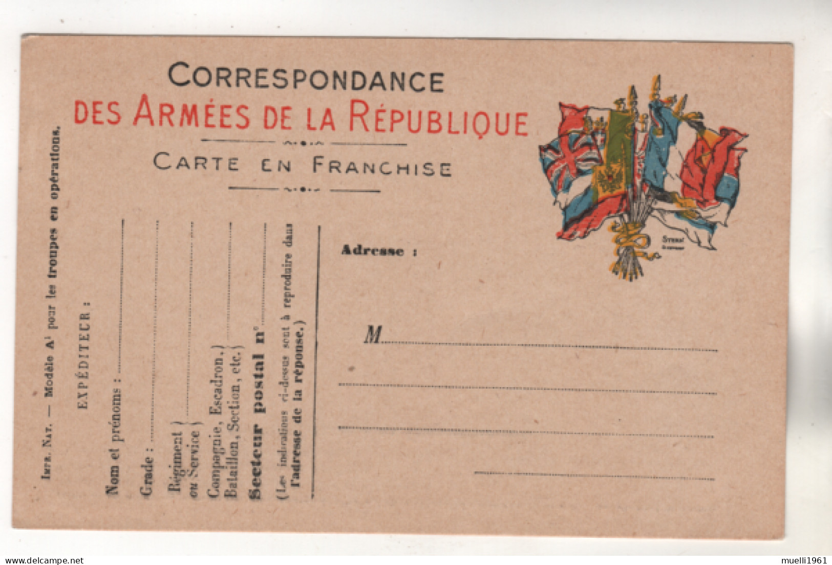 +5065, Feldpostkarte, Frankreich - Oorlog 1914-18