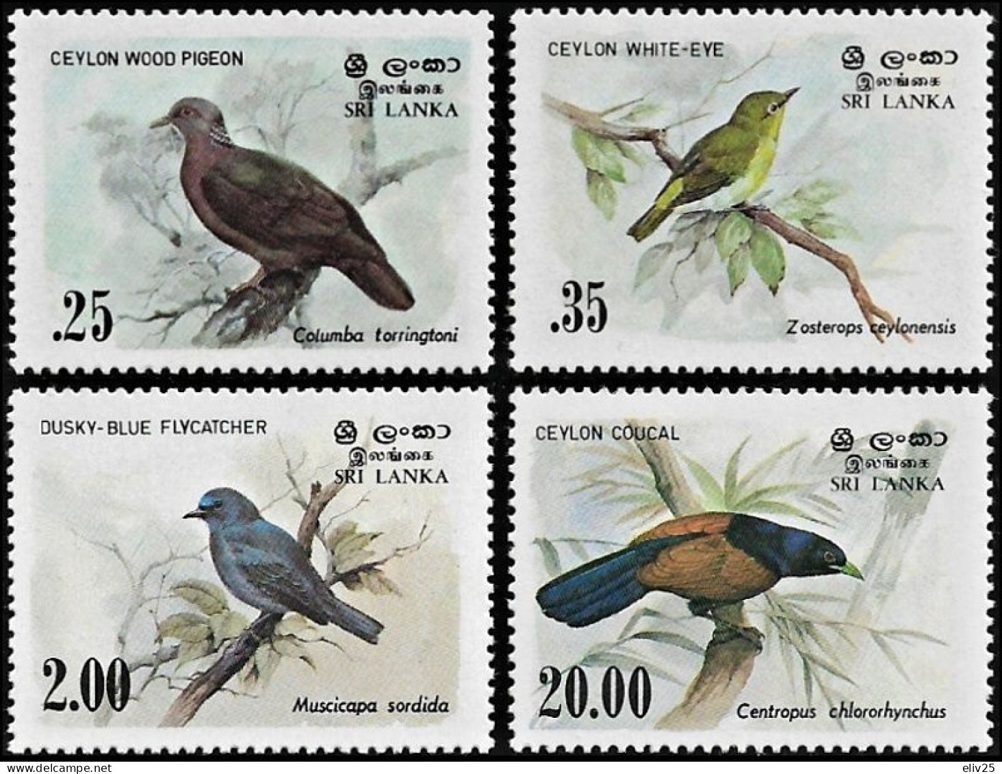 Sri Lanka 1983, Native Birds - 4 V. MNH - Otros & Sin Clasificación