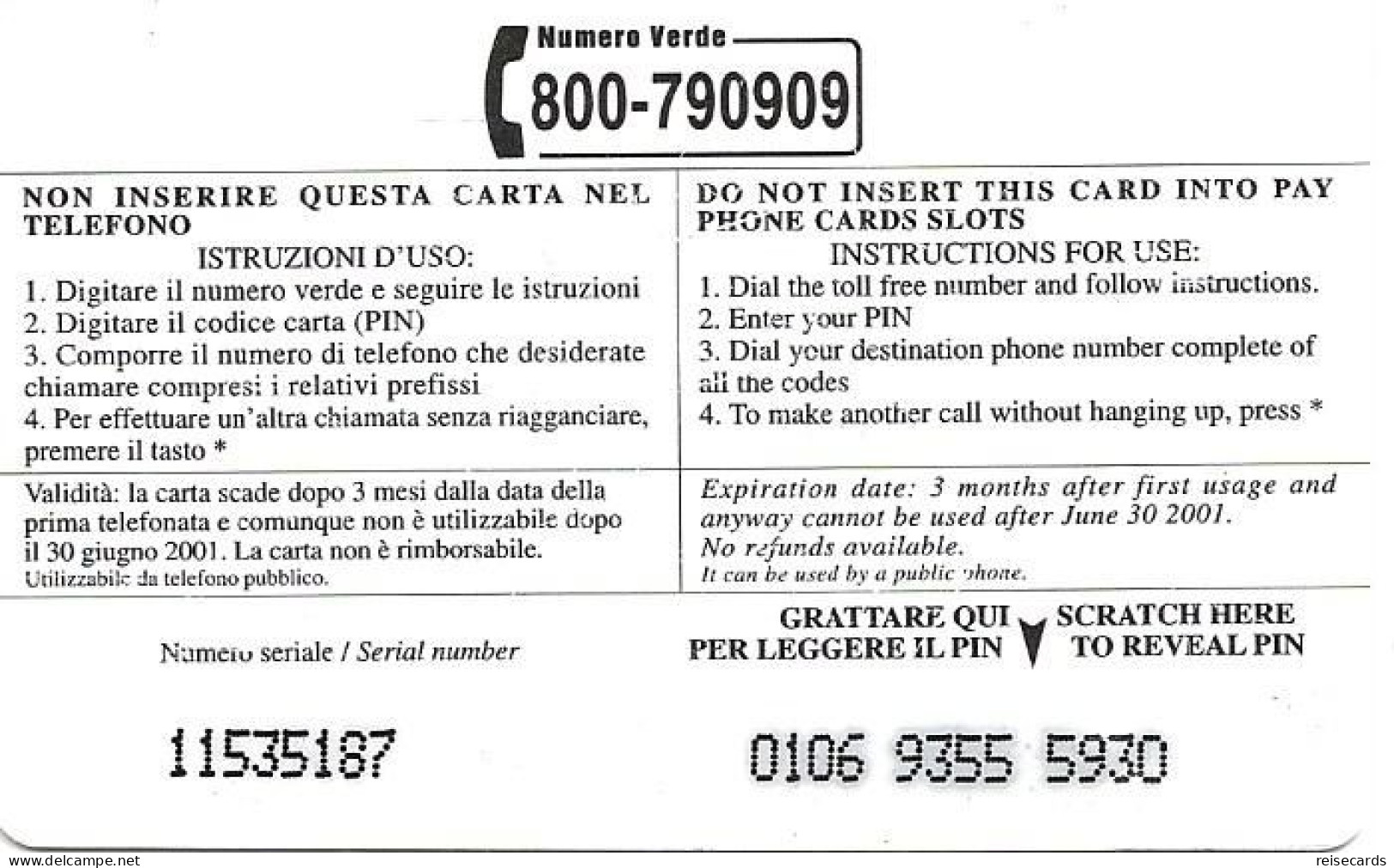 Italy: Prepaid Interglobo - Gold, Globe - [2] Tarjetas Móviles, Prepagadas & Recargos