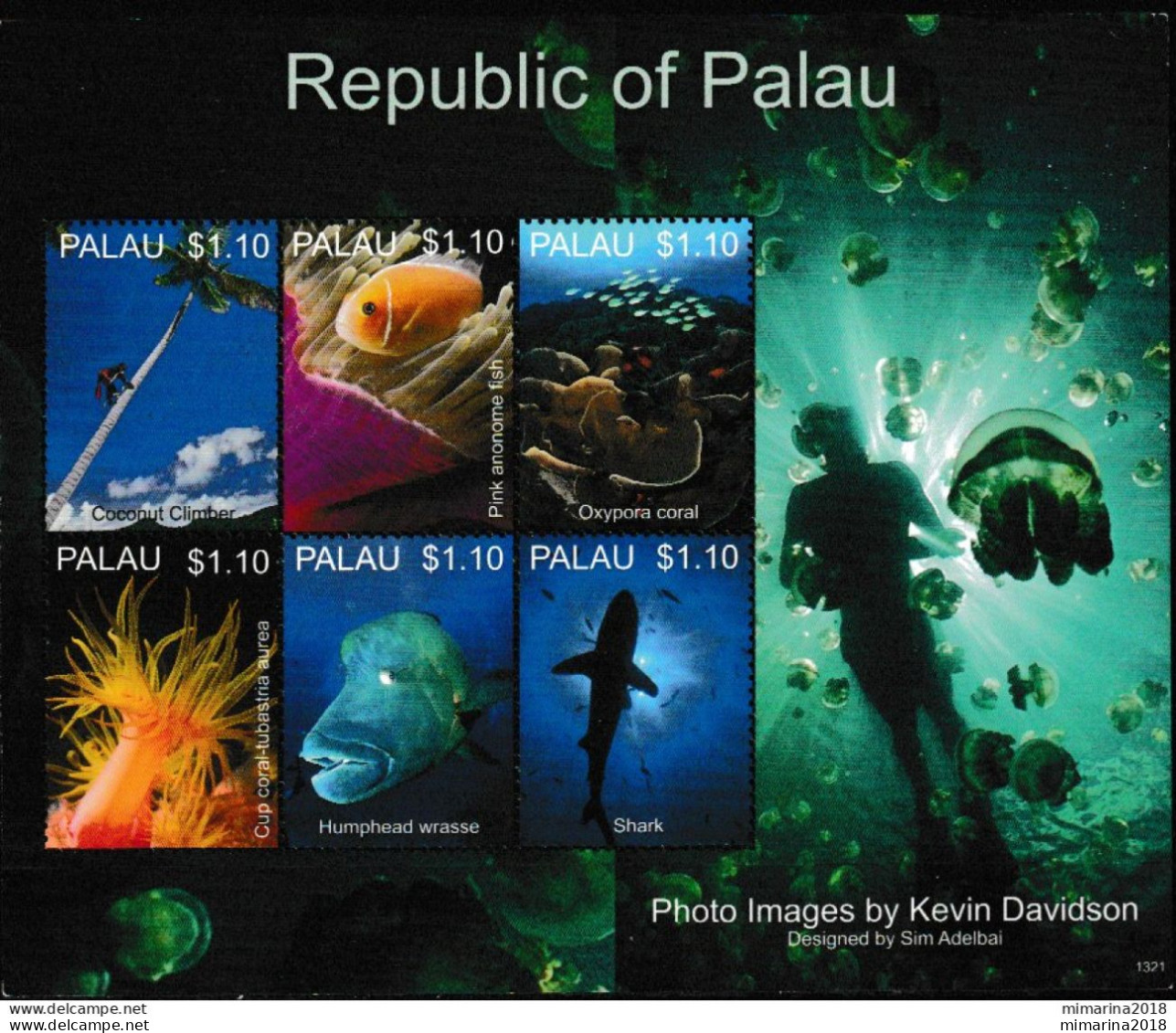 PALAU  MNH  "MARINE LIFE"     3 SCANNERS - Marine Life
