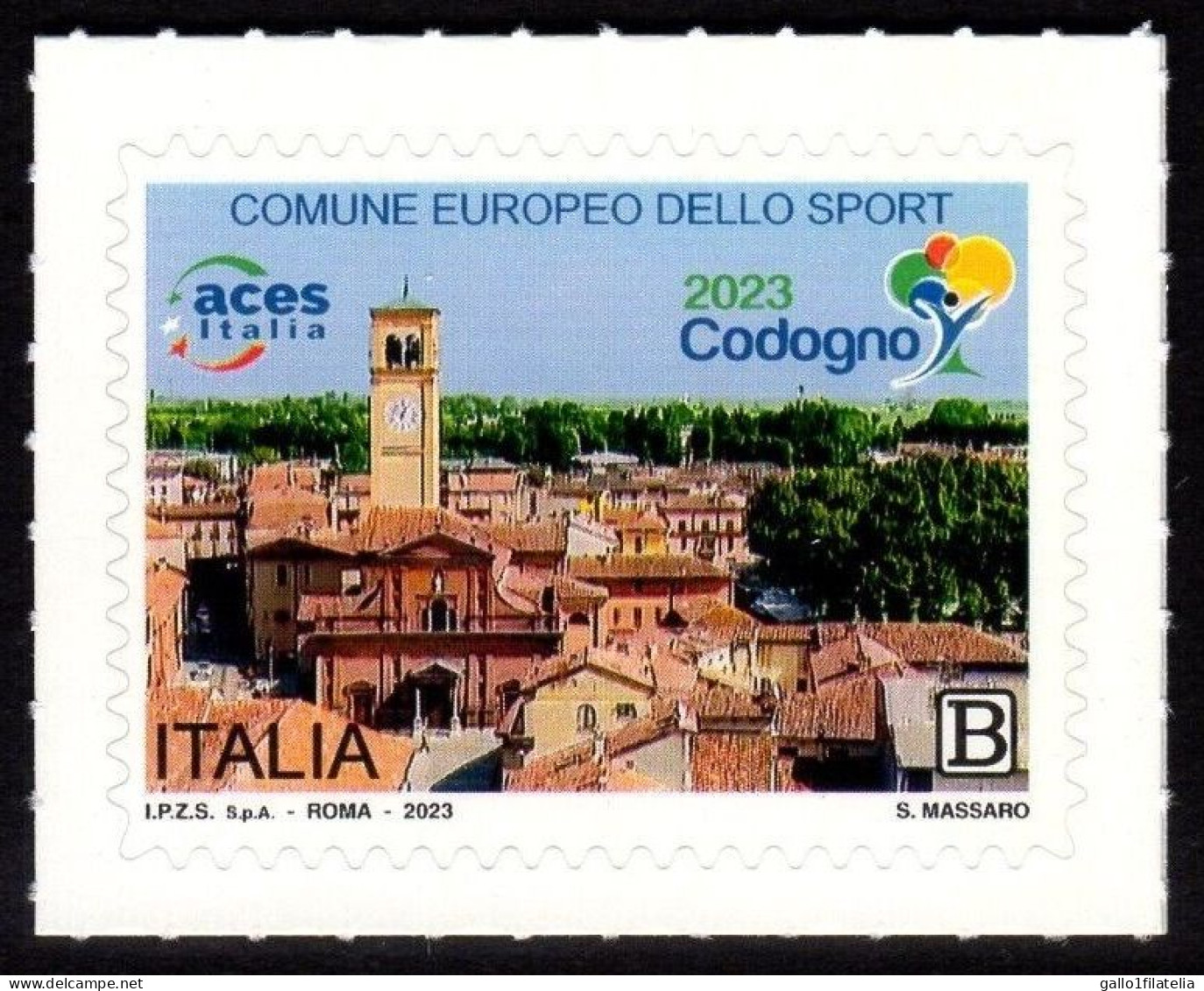 2023 - ITALIA / ITALY - CODOGNO COMUNE EUROPEO DELLO SPORT - CODOGNO EUROPEAN COMMON SPORT. MNH - 2021-...: Nieuw/plakker