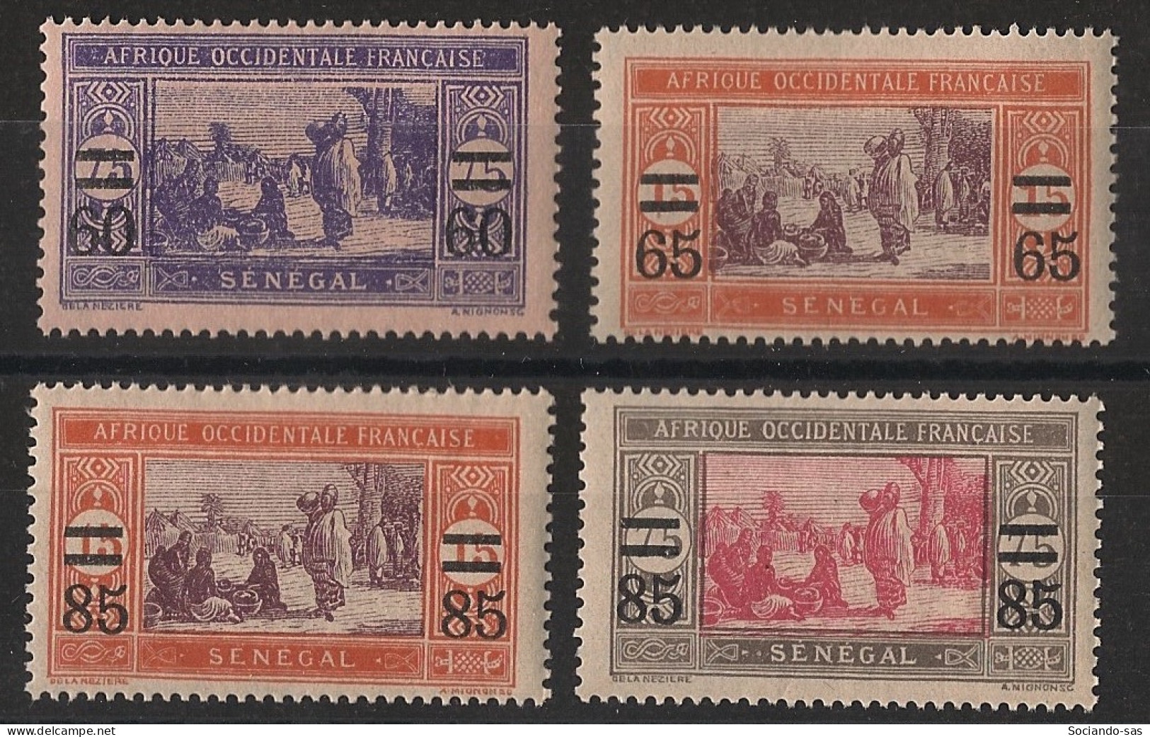 SENEGAL - 1922-25 - N°YT. 87 à 90 - Série Complète - Neuf Luxe ** / MNH / Postfrisch - Unused Stamps