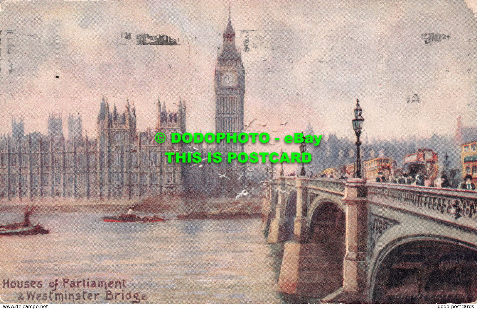 R537727 Houses Of Parliament And Westminster Bridge. London. Tuck. C. E. Flower. - Sonstige & Ohne Zuordnung