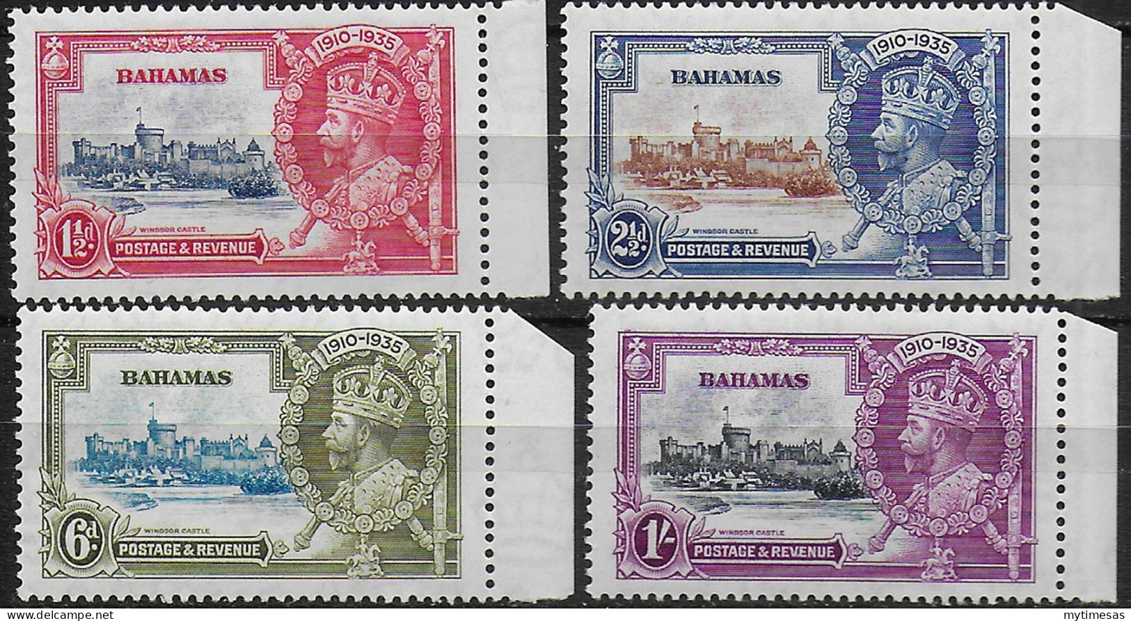 1935 Bahamas Silver Jubilee 4v. MNH SG N. 141/44 - Otros & Sin Clasificación