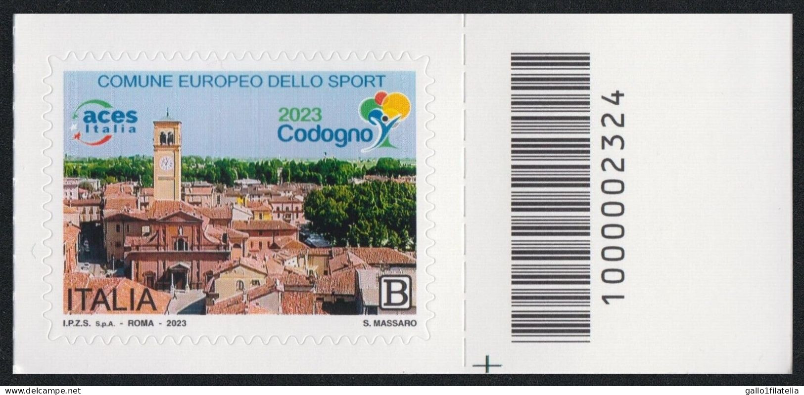 2023 - ITALIA / ITALY - CODOGNO COMUNE EUROPEO DELLO SPORT - CODOGNO EUROPEAN COMMON SPORT. MNH - Barcodes