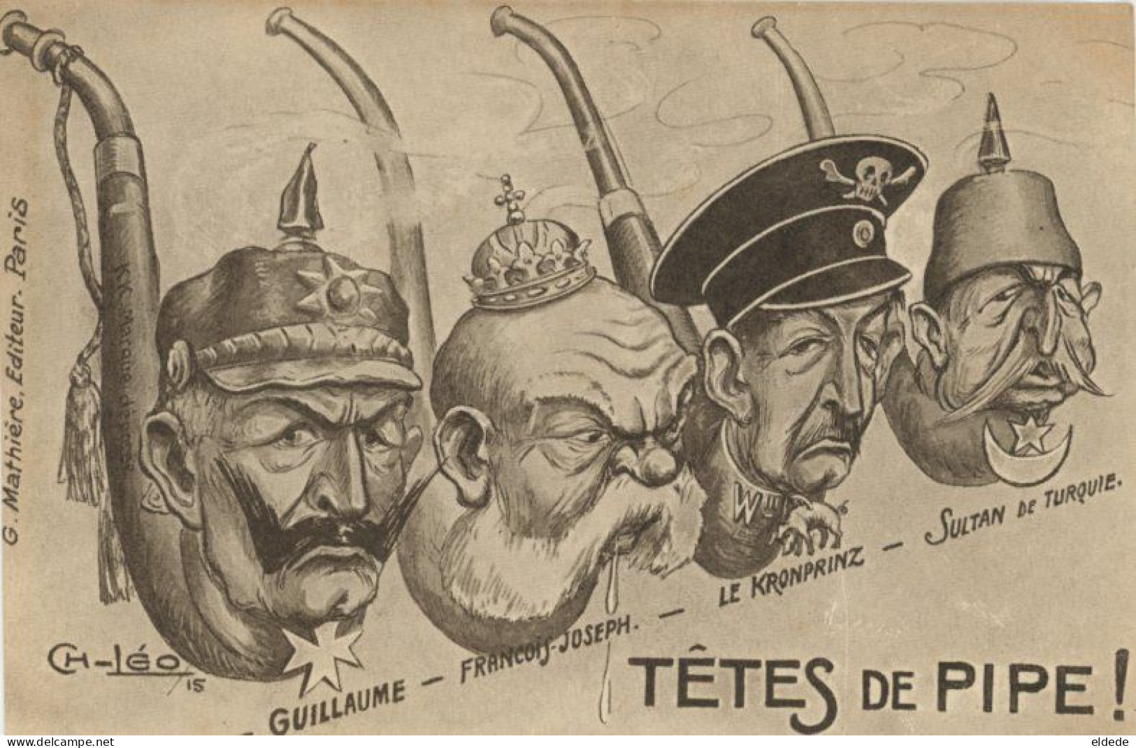 Caricature Sultan Turquie Guillaume François Joseph Tetes De Pipe - Turchia