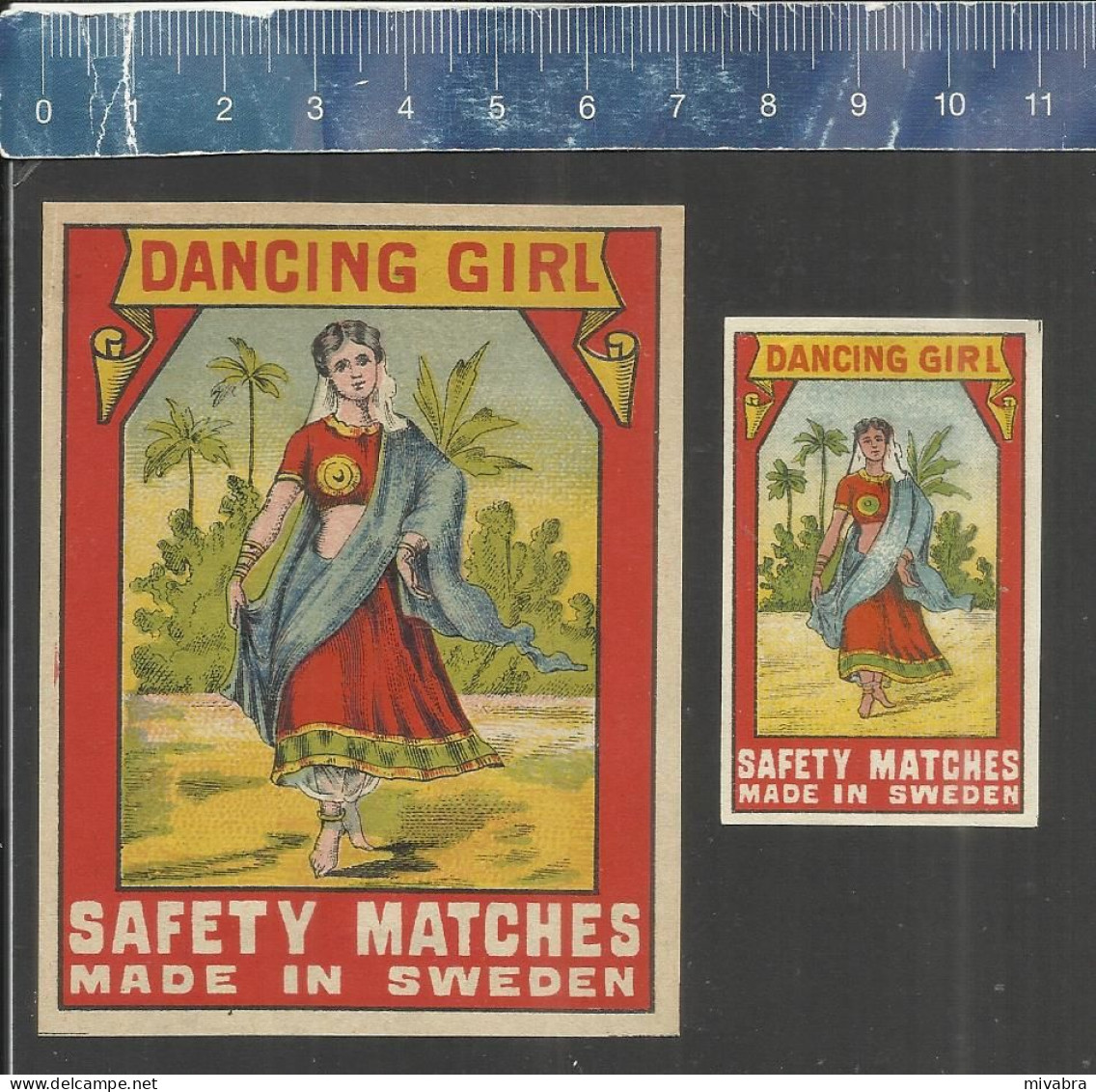 DANCING GIRL (WITHOUT AVERAGE) - OLD VINTAGE MATCHBOX LABELS MADE IN SWEDEN - Scatole Di Fiammiferi - Etichette