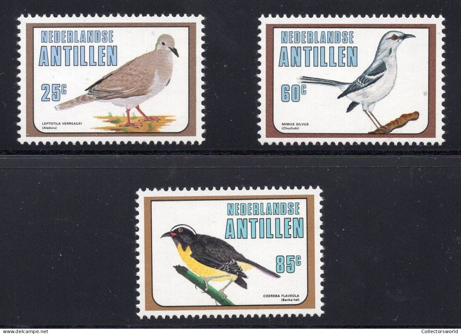 Netherlands Antilles 1980 Serie 3v Birds MNH - Antillen