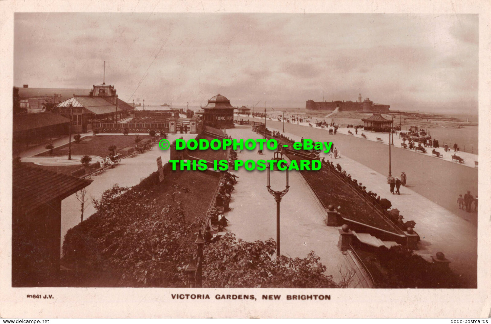 R538003 81641. Victoria Gardens. New Brighton. W. H. Full. Valentines XL Series. - Monde