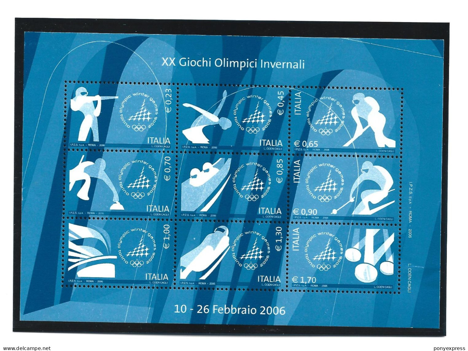 XX Giochi Olimpici Invernali Jeux Olympiques Hiver 2006 Foglio **MNH - 2001-10: Ungebraucht