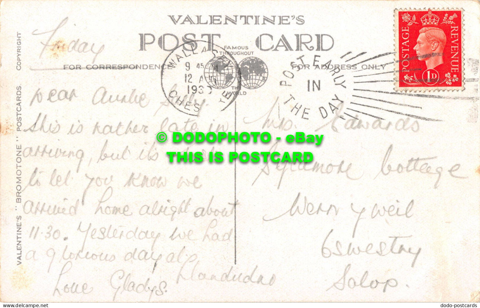 R538024 Battery. New Brighton. 202096. Valentines Bromotone Postcards. 1930 - Monde