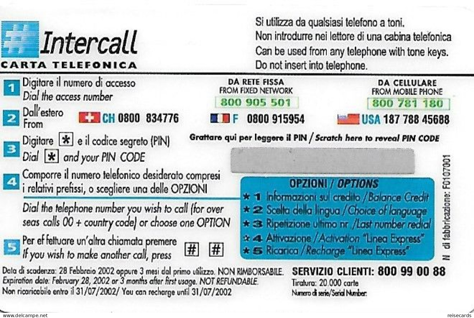 Italy: Prepaid Intercall - Firenze, Cattedrale Santa Maria Del Fiore - [2] Tarjetas Móviles, Prepagadas & Recargos