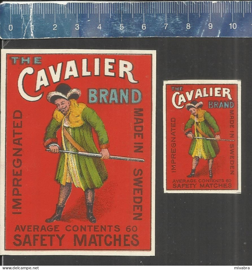 THE CAVALIER BRAND ( AVERAGE CONTENTS 60 ) - OLD VINTAGE MATCHBOX LABELS MADE IN SWEDEN - Boites D'allumettes - Etiquettes