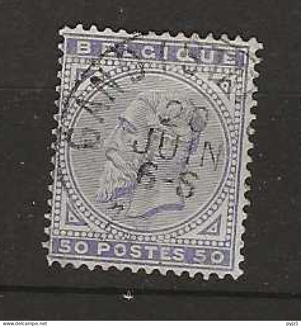 1883 USED Belgium Mi 38 - 1883 Léopold II