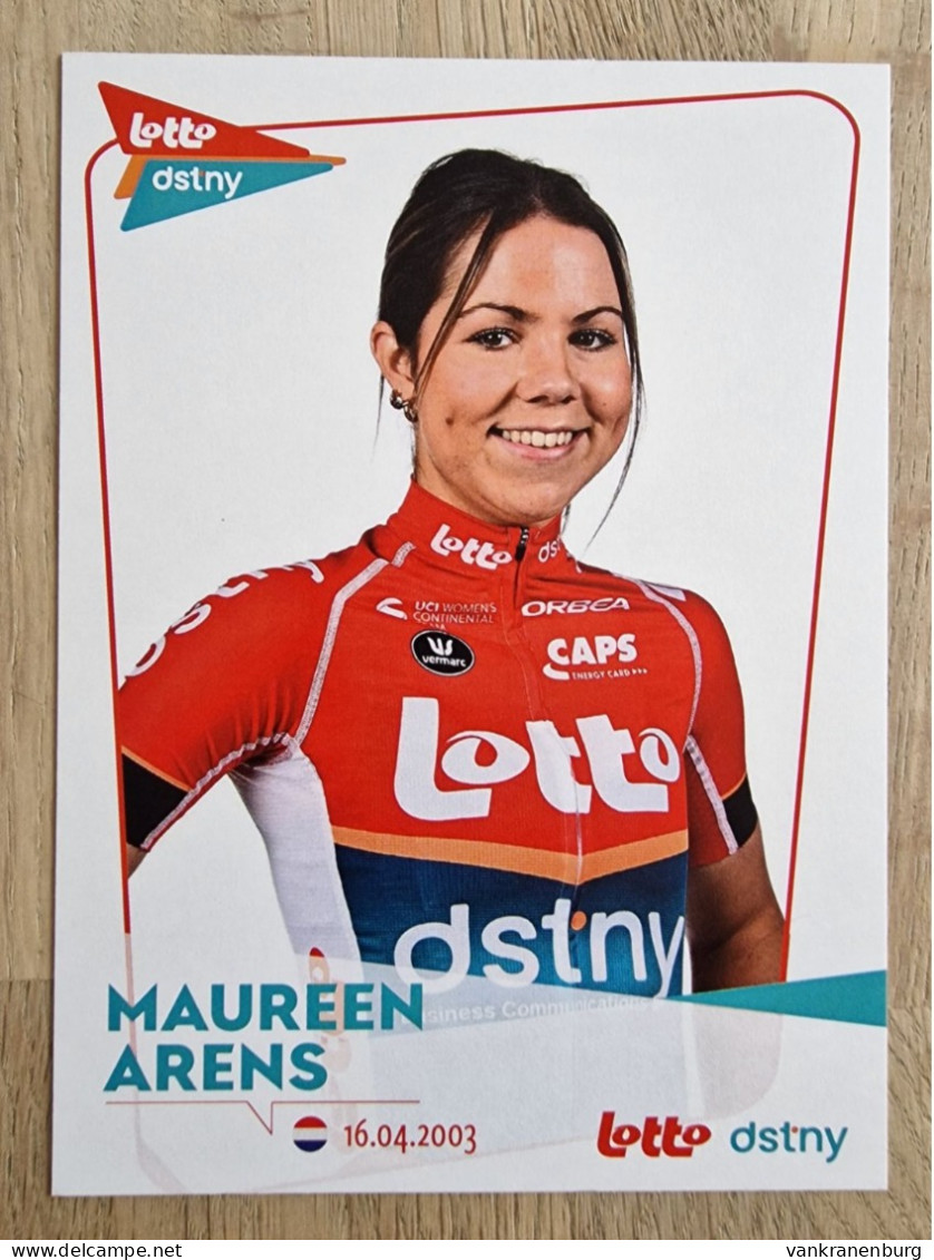 Card Maureen Arens - Team Lotto-Dstny - 2024 - Women - Cycling - Cyclisme - Ciclismo - Wielrennen - Cycling