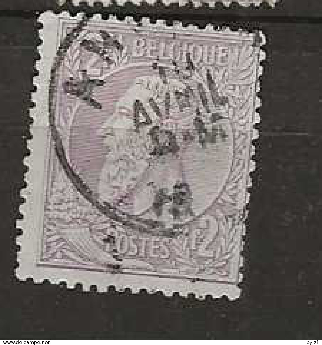 1884 USED Belgium Mi 47 - 1884-1891 Léopold II