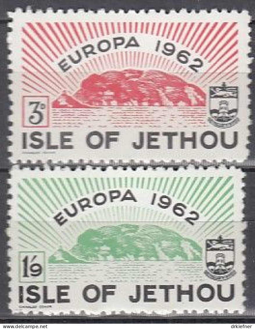 INSEL JETHOU (Guernsey), Nichtamtl. Briefmarken, 2 Marken, Ungebraucht **, Europa 1962, Insel - Guernsey