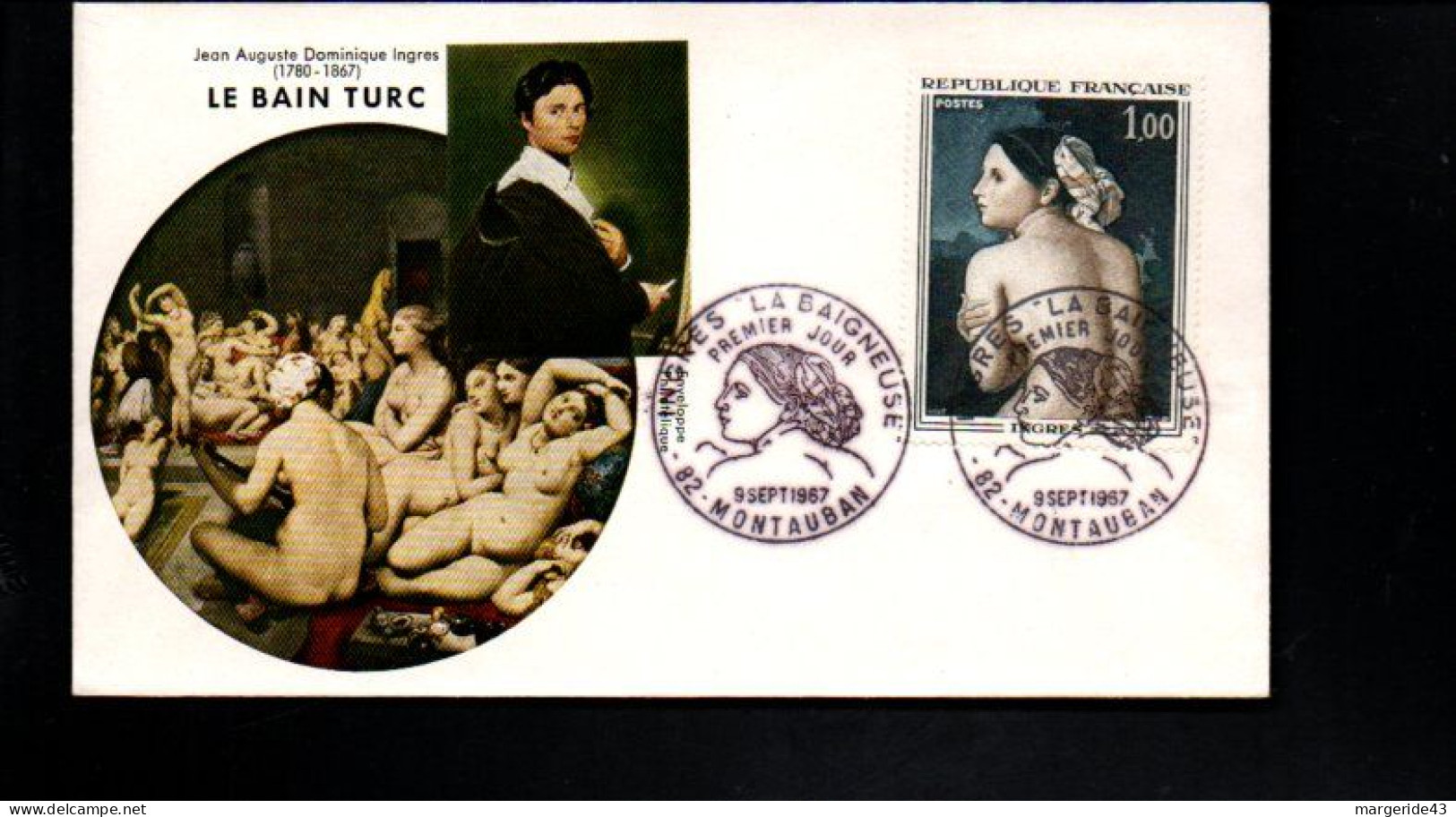 FDC 1967 LA BAIGNEUSE DE INGRES - 1960-1969