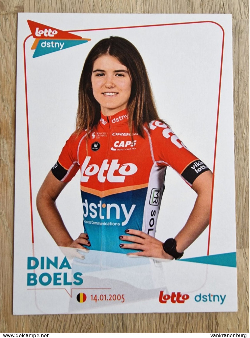 Card Dina Boels - Team Lotto-Dstny - 2024 - Women - Cycling - Cyclisme - Ciclismo - Wielrennen - Wielrennen