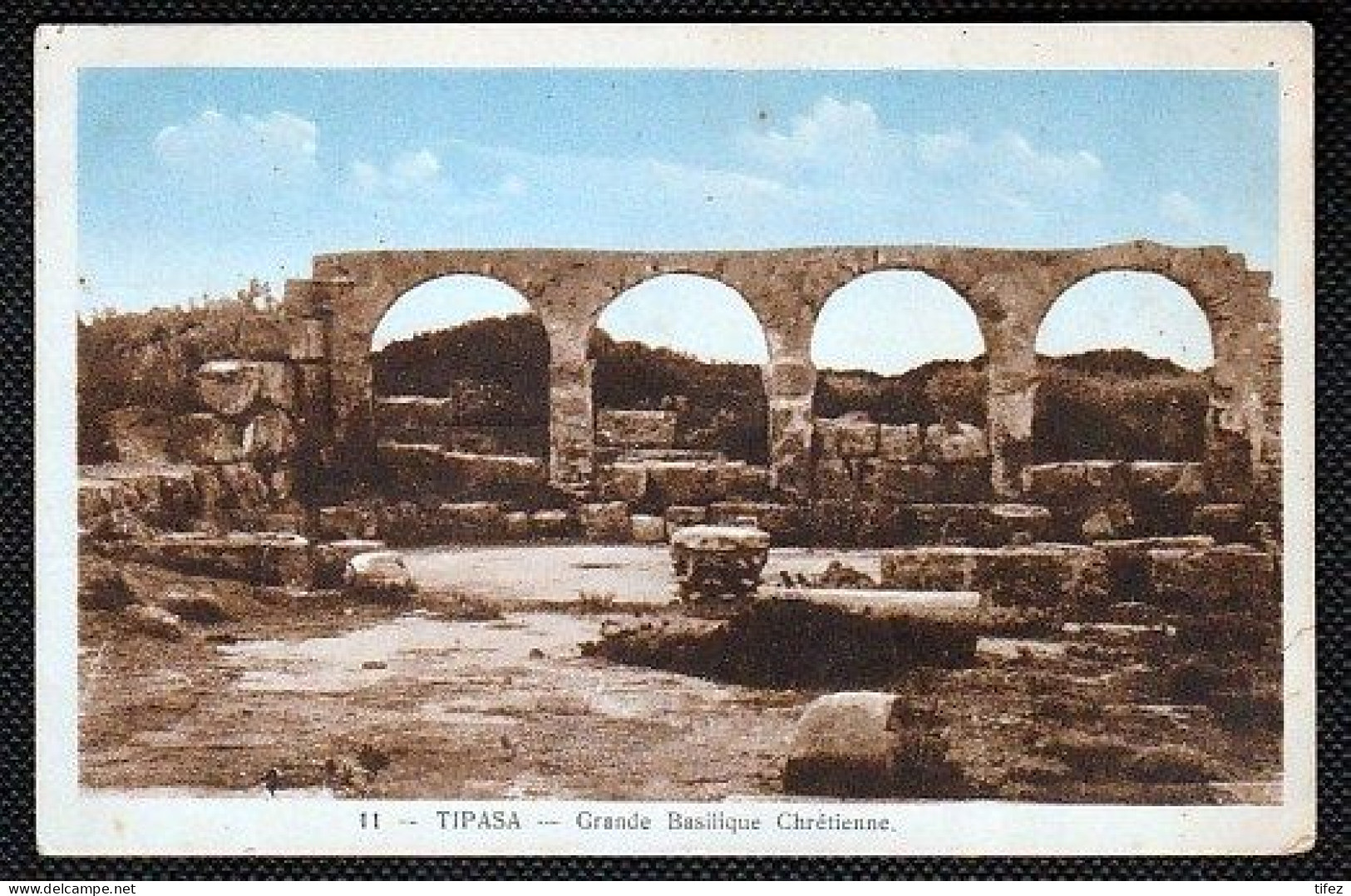 CPA - (43A) Tipasa- Grande Basilique Chrétienne (Ruines Romaines)- Ecrite En 1937 - Algerije (1962-...)